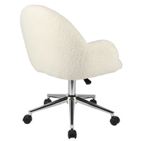 Alisha Ivory Boucle Office Chair