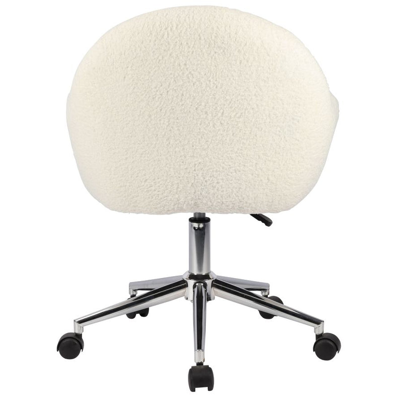 Alisha Ivory Boucle Office Chair