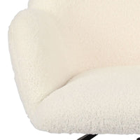 Alisha Ivory Boucle Office Chair