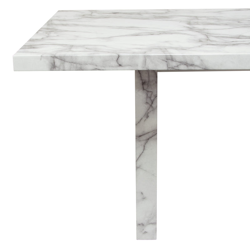 Althea Faux Carrera Marble Dining Table - Luxury Living Collection