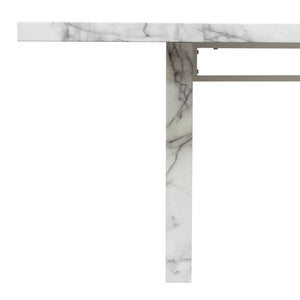 Althea Faux Carrera Marble Dining Table - Luxury Living Collection
