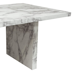 Althea Faux Carrera Marble Dining Table - Luxury Living Collection