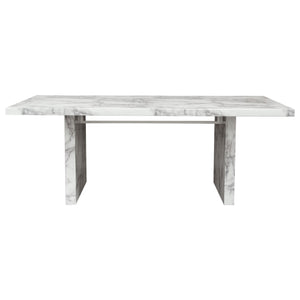 Althea Faux Carrera Marble Dining Table - Luxury Living Collection