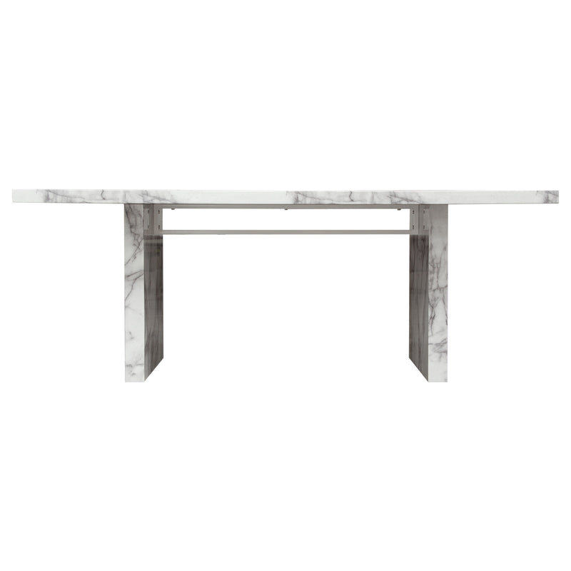 Althea Faux Carrera Marble Dining Table - Luxury Living Collection