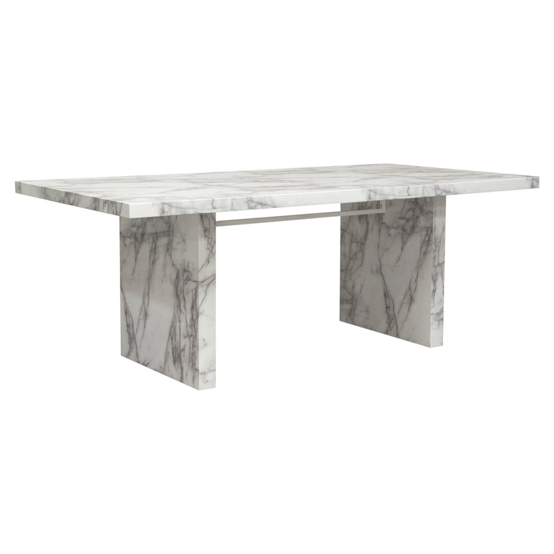 Althea Faux Carrera Marble Dining Table - Luxury Living Collection