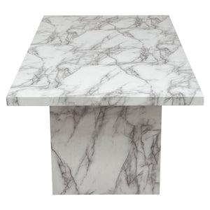 Althea Faux Carrera Marble Dining Table - Luxury Living Collection