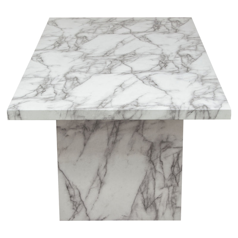 Althea Faux Carrera Marble Dining Table - Luxury Living Collection