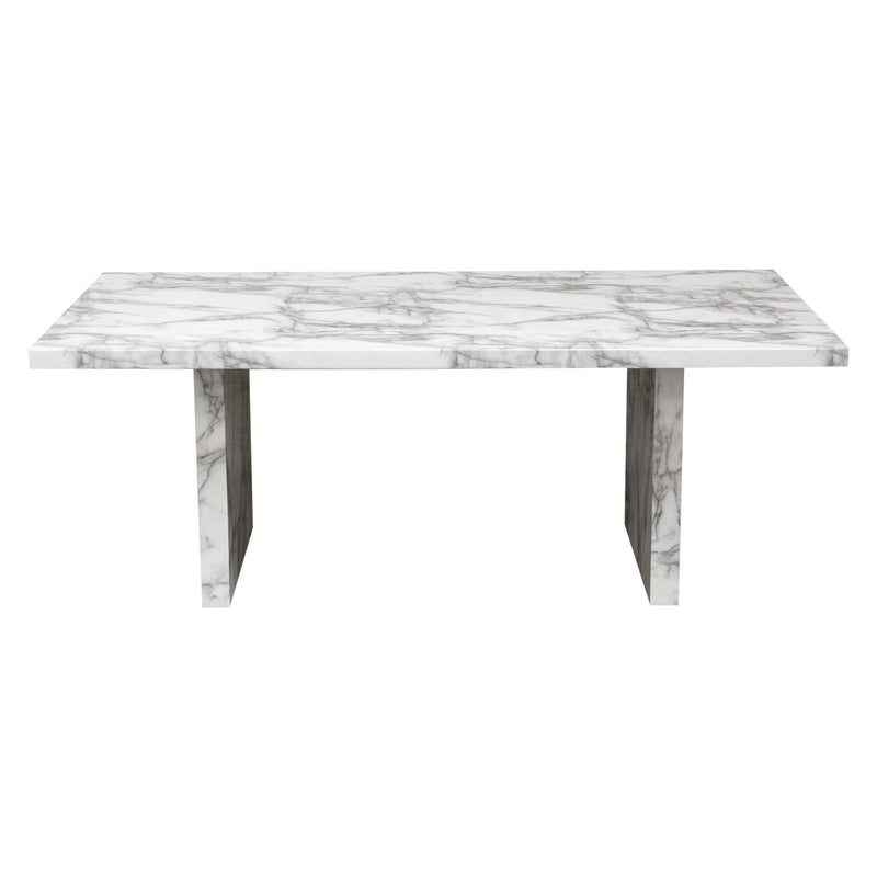 Althea Faux Carrera Marble Dining Table - Luxury Living Collection