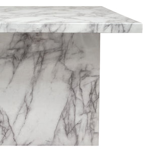 Althea Faux Carrera Marble Dining Table - Luxury Living Collection