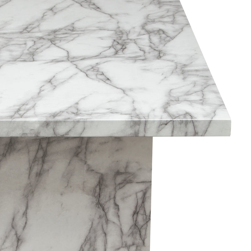 Althea Faux Carrera Marble Dining Table - Luxury Living Collection