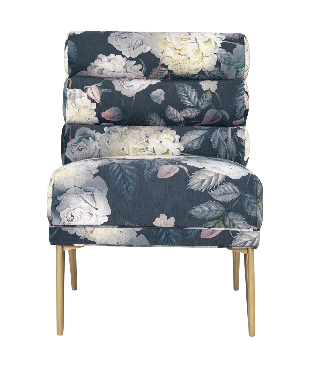 Iris Floral Velvet Chair - Luxury Living Collection