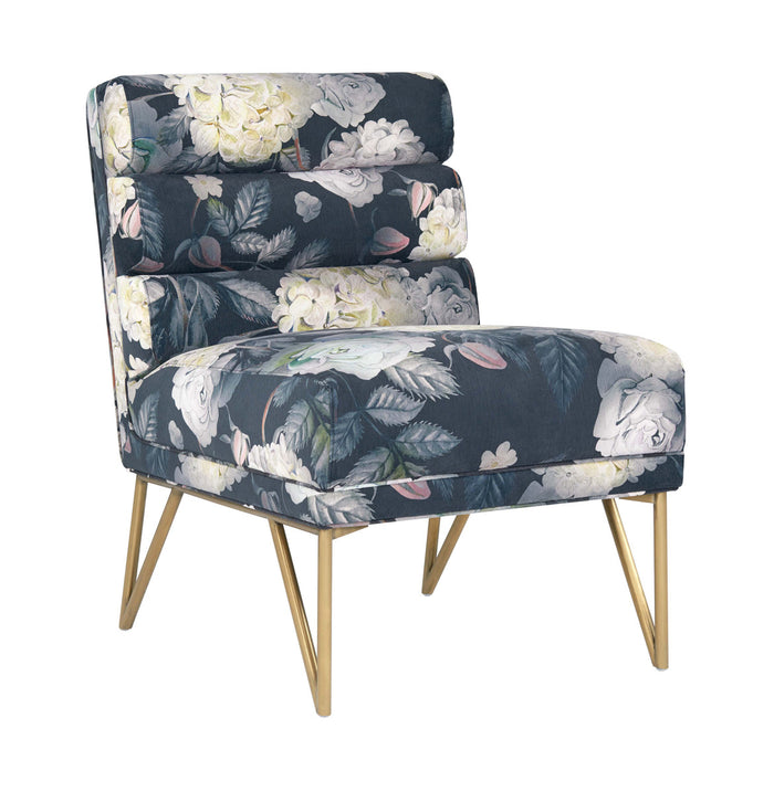 Iris Floral Velvet Chair - Luxury Living Collection