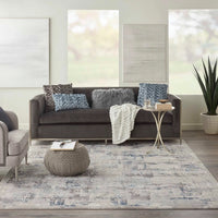 Niles Ivory/Blue Area Rug - Elegance Collection