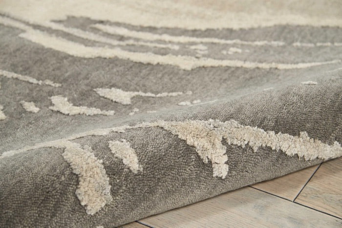 Tillie Grey Wool & Silk Area Rug - Elegance Collection
