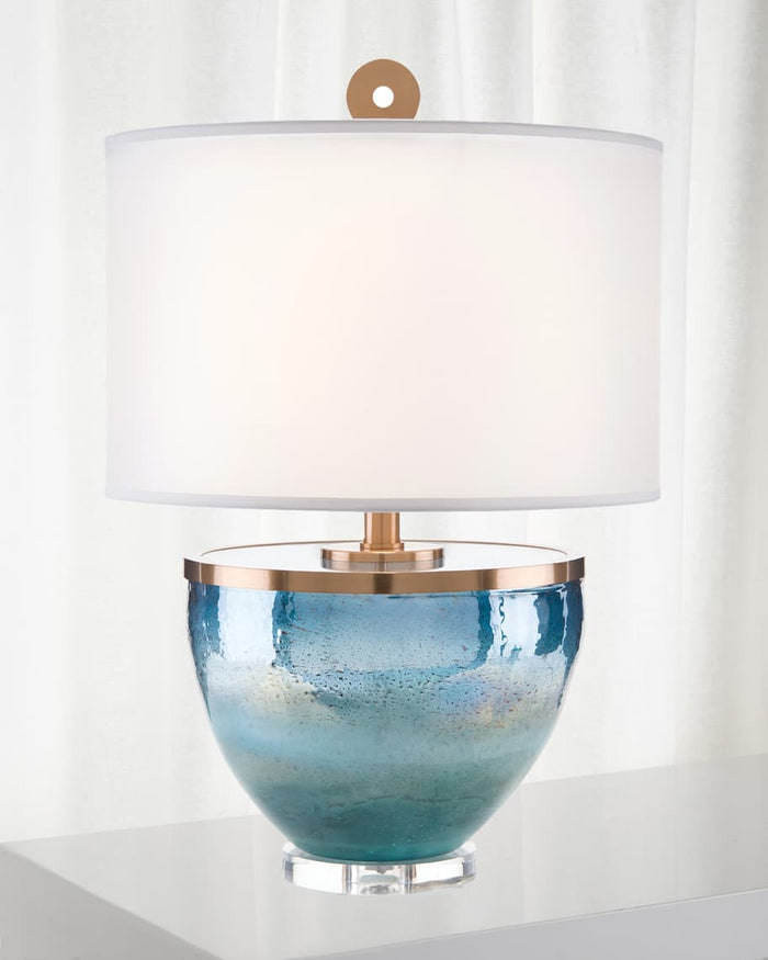 Raphaella Islamorada Blue Glass Table Lamp - Luxury Living Collection