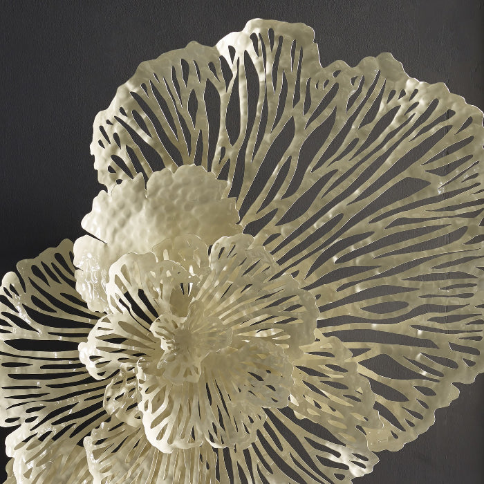 Ivory Wall Flower Art