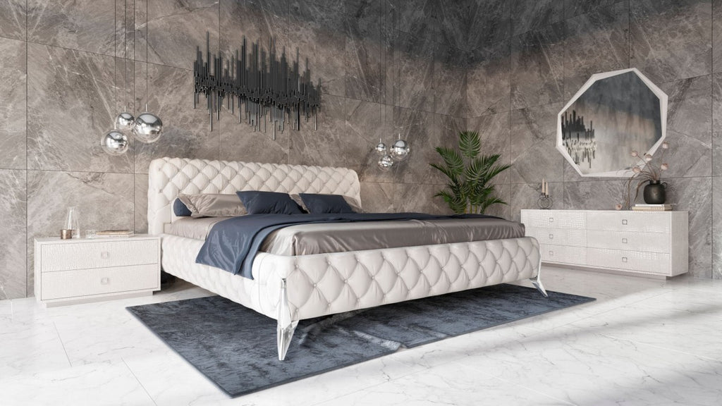 Tira Modern White Bedroom Set