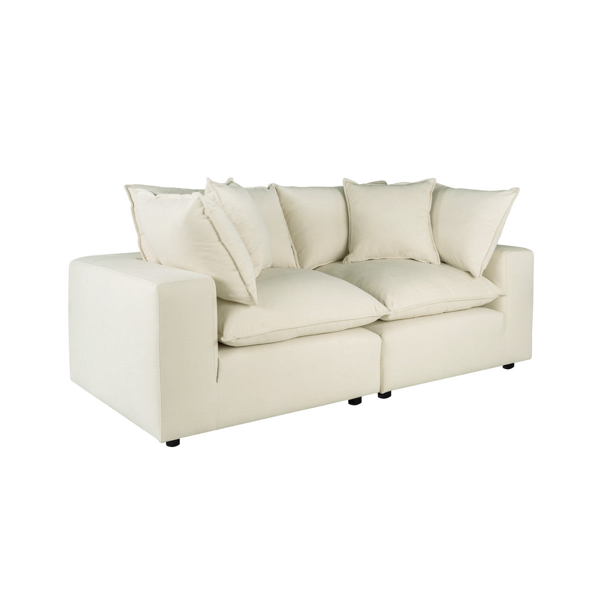 Carlie Natural Modular Loveseat - Luxury Living Collection