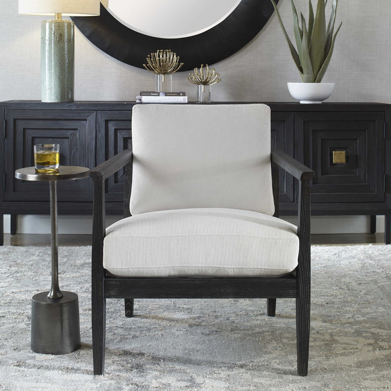 Palerma White Accent Chair