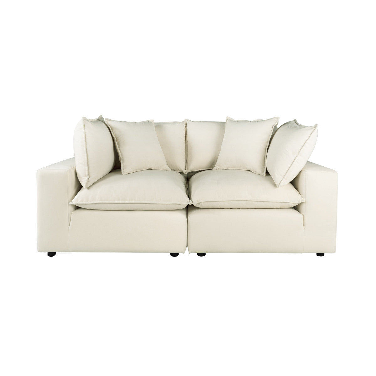Carlie Natural Modular Loveseat - Luxury Living Collection