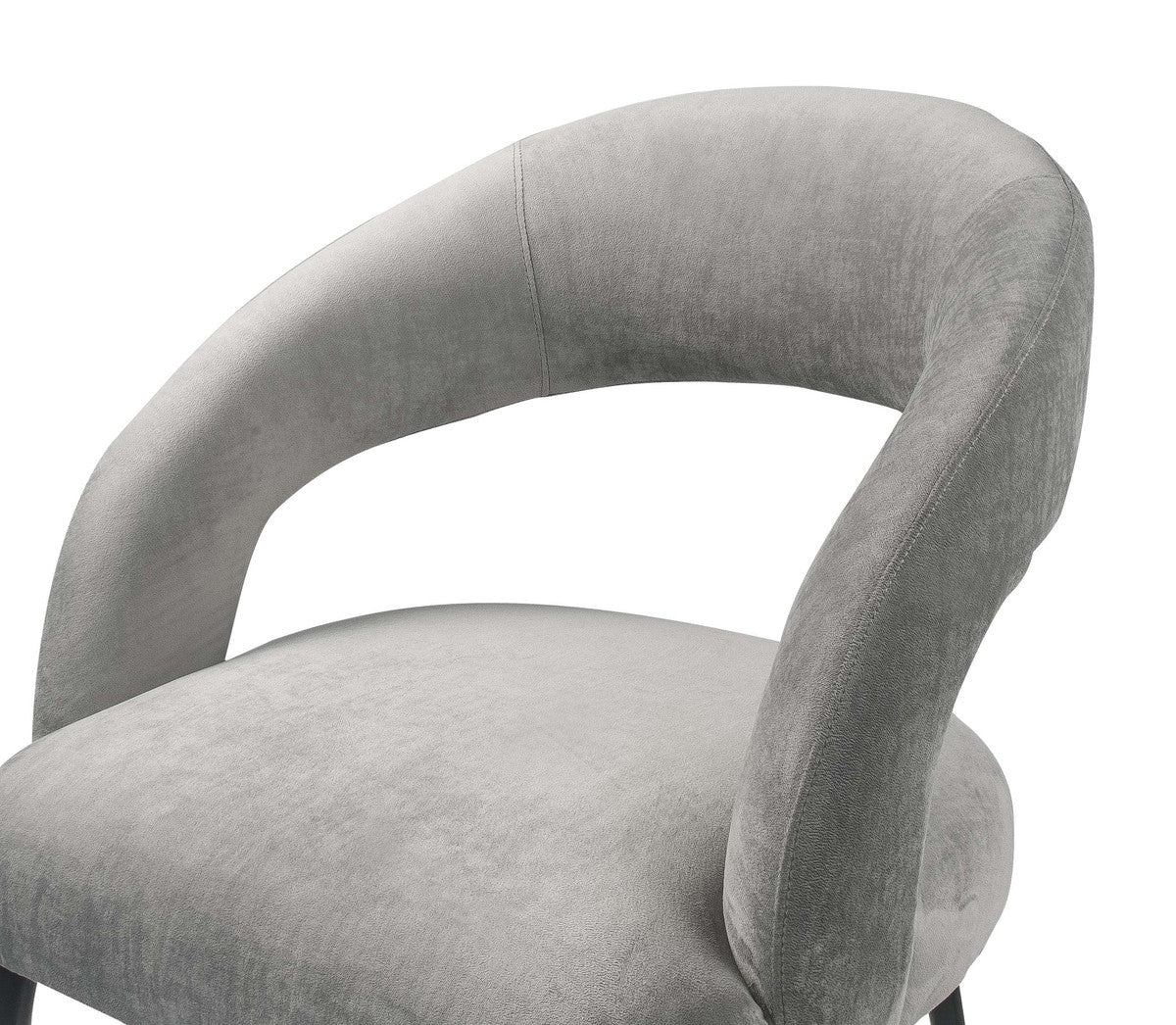 Modena Light Grey Velvet Dining Chair - Luxury Living Collection