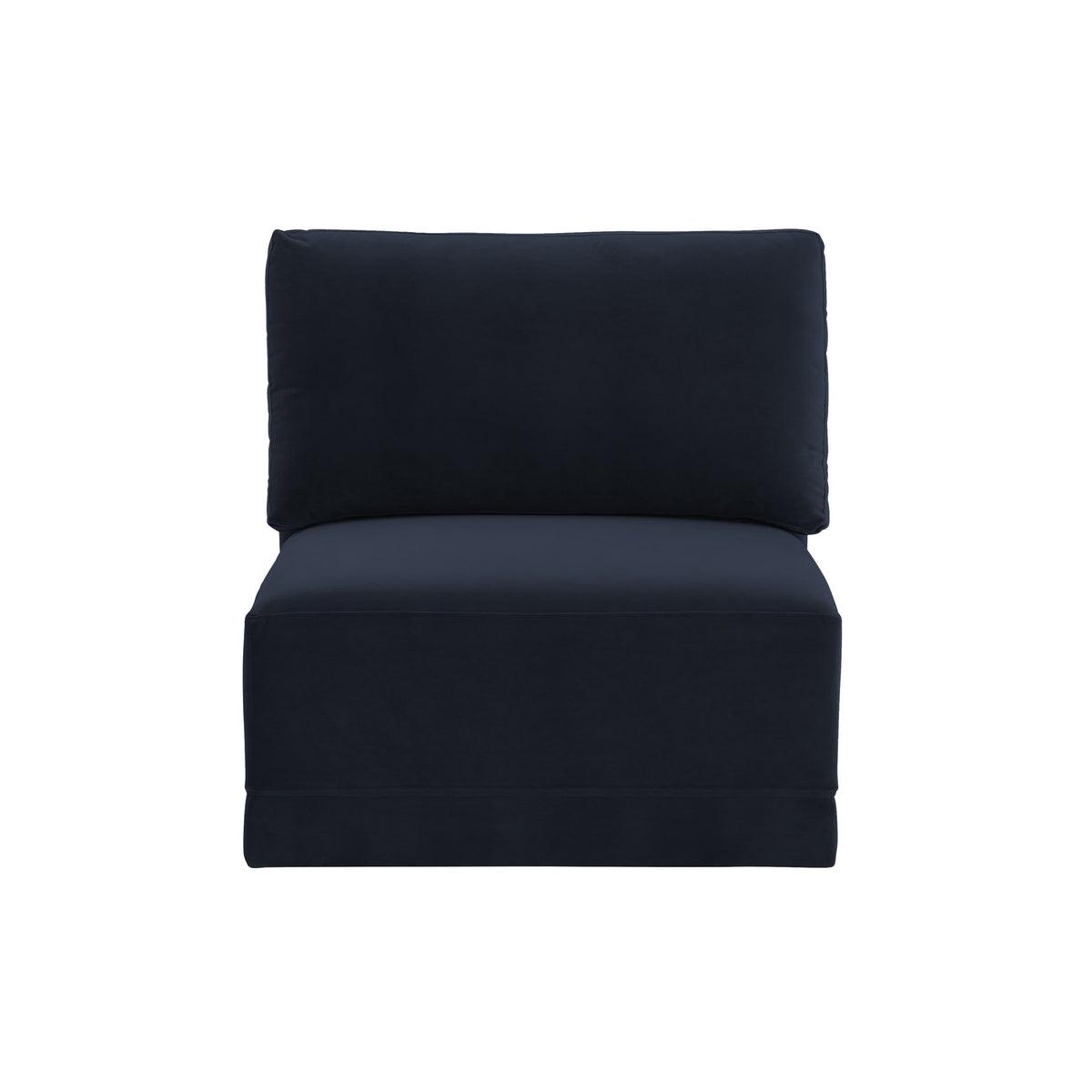 Valentina Navy Velvet Modular Armless Seat - Luxury Living Collection