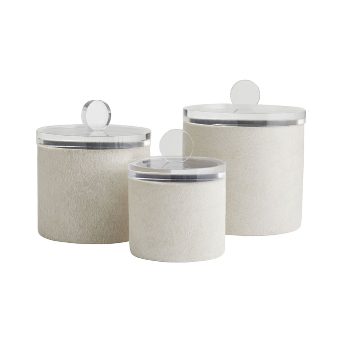 Jurnee White Containers (Set of Three)
