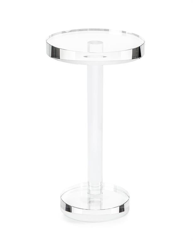 Caspian Round Crystal Martini Table - Luxury Living Collection