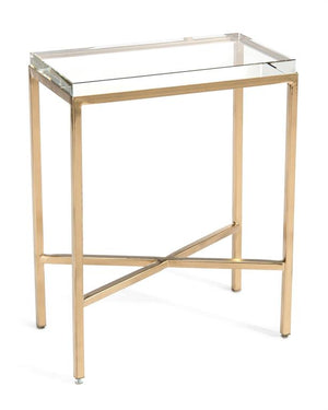 Davian Glass Block Side Table - Luxury Living Collection