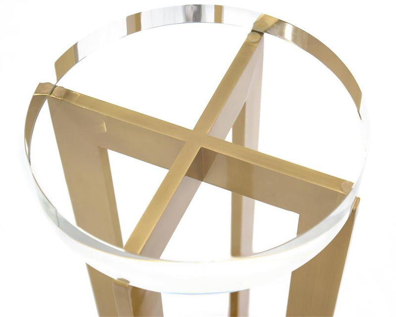 Linnea Brass and Crystal Martini Table - Luxury Living Collection