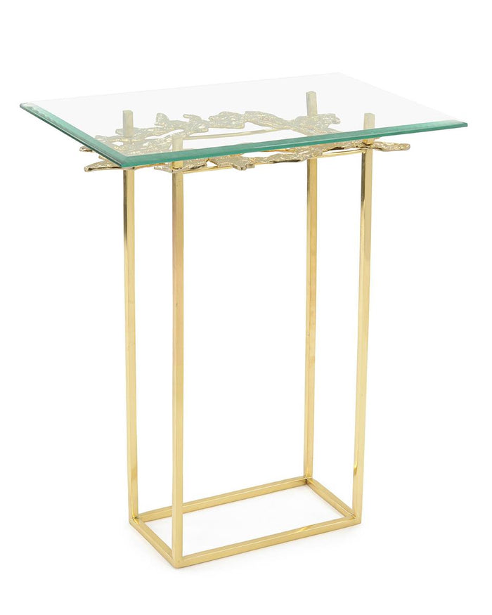 Yair Brass and Glass Martini Table - Luxury Living Collection