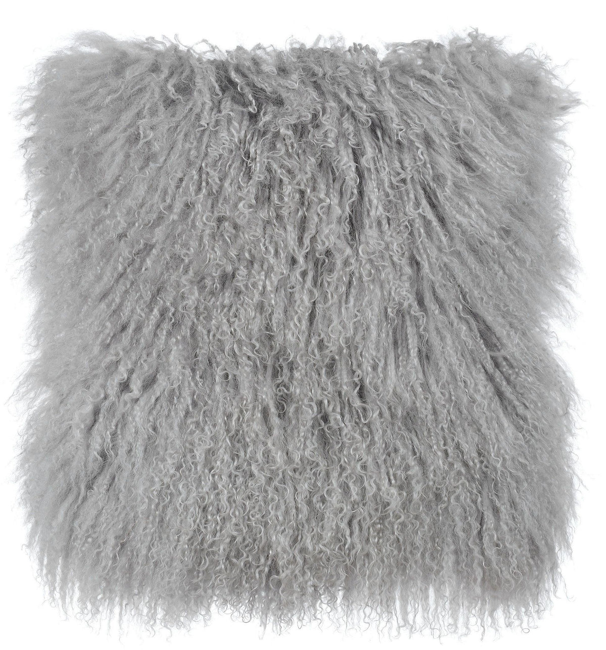 January Grey Sheep Fur Pillow - Luxury Living Collection