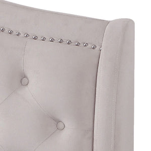 Jolene Ivory Velveteen Platform Bed