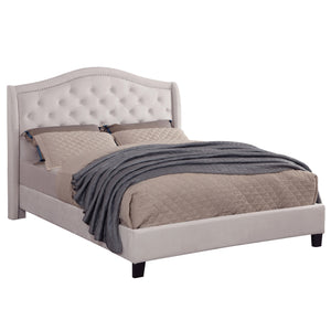 Jolene Ivory Velveteen Platform Bed