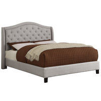 Jolene Grey Velveteen Platform Bed