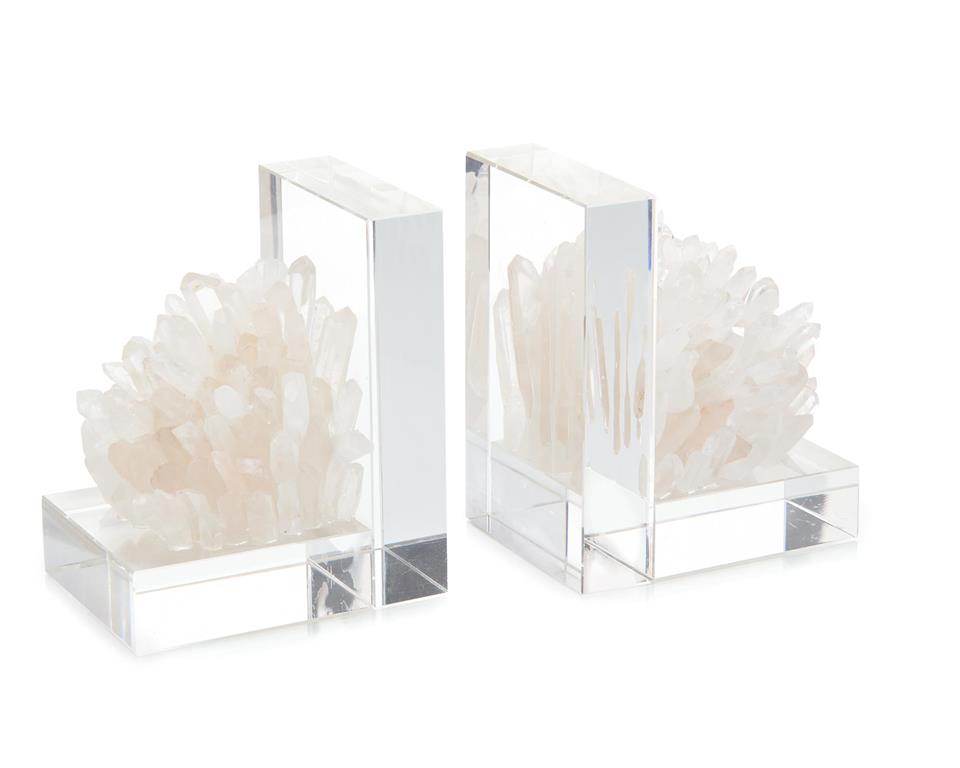 Anjolie Quartz Crystal Bookends (Set of Two) - Luxury Living Collection