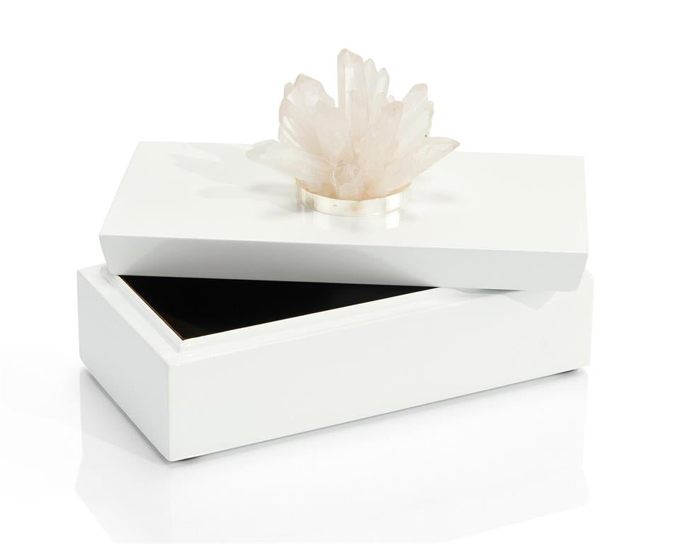 Adaya Long White Box with Quartz - Luxury Living Collection