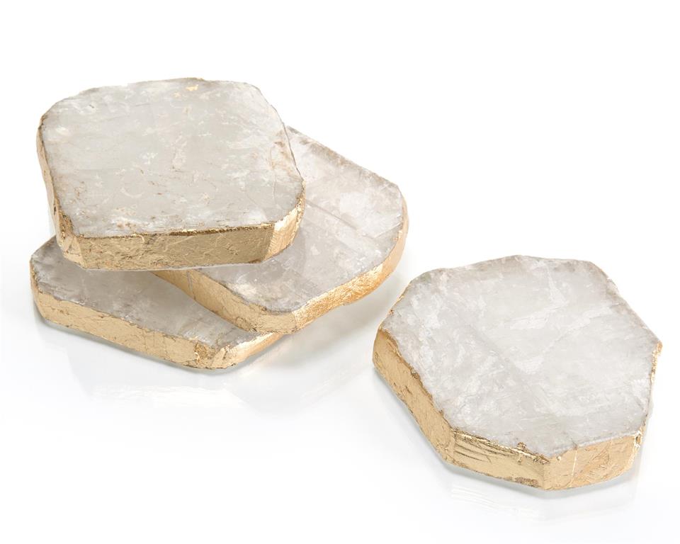 Shirley Selenite Coasters (Set of Four) - Luxury Living Collection