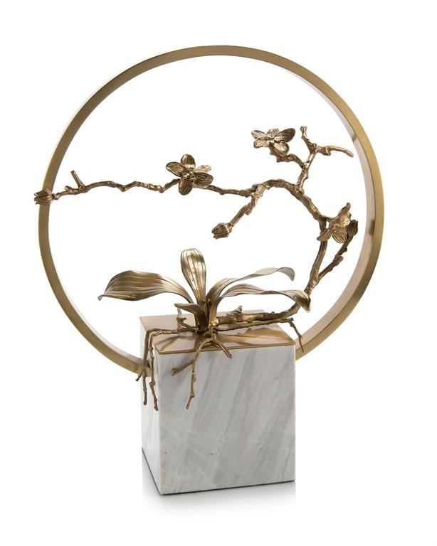 Lalida Antique Brass Tabletop Orchid - Luxury Living Collection