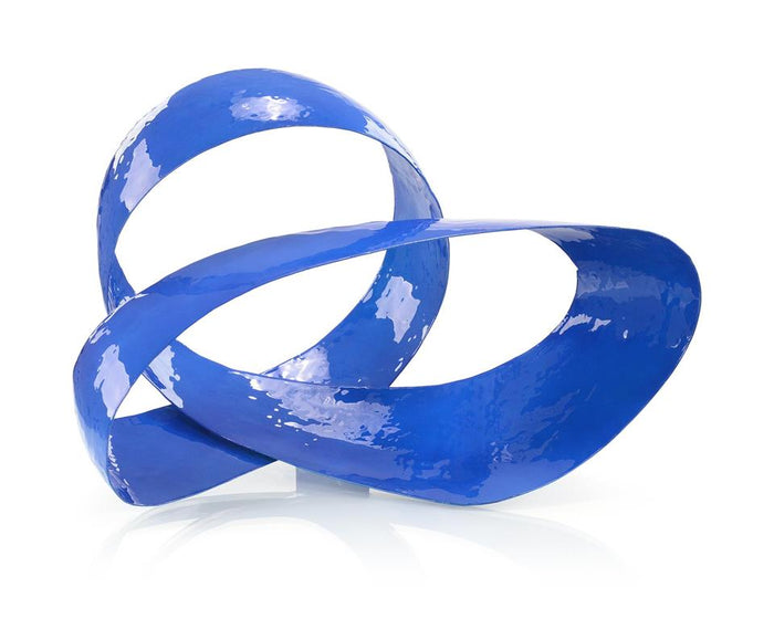 Livia Princess Blue Artistic Swirl Sculpture - Luxury Living Collection