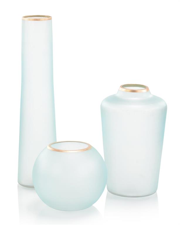 Olani Whisper Blue Glass Vases (Set of Three) - Luxury Living Collection