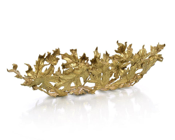 Darcie Falling Leaves Oblong Bowl - Luxury Living Collection