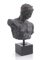 Bronzed Greek Bust in Verde-Black - Luxury Living Collection