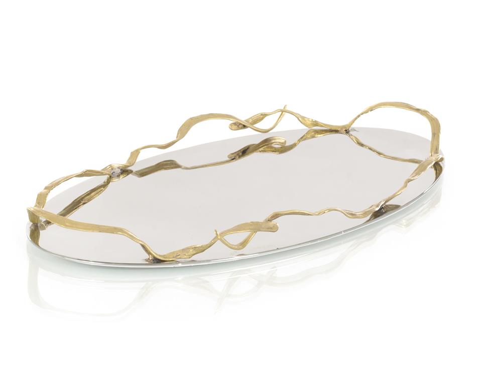 Tahlia Rippled Ribbon Tray - Luxury Living Collection