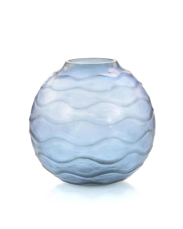 Solara Rippled Azure Bowl - Luxury Living Collection