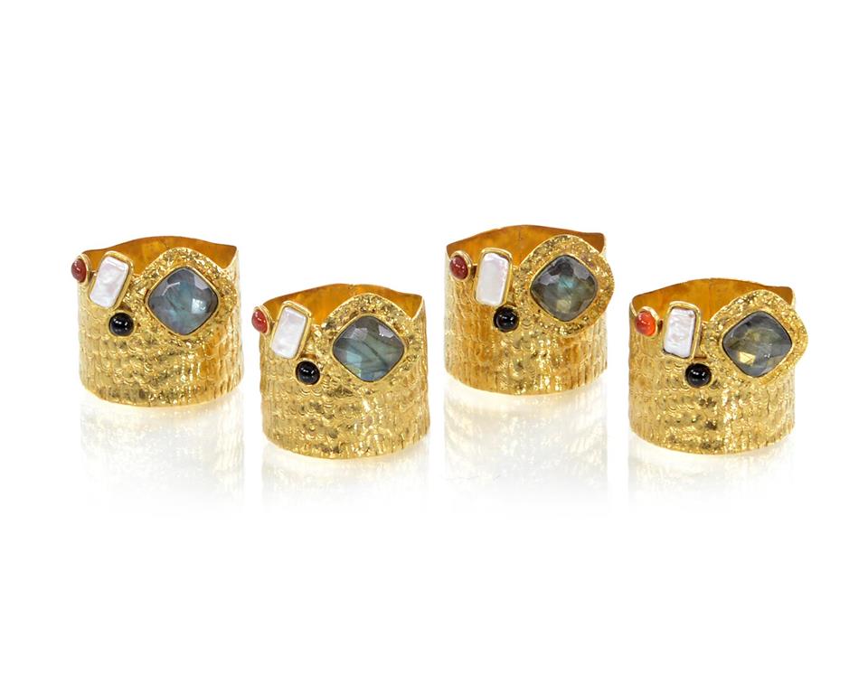 Miette Luxe Napkin Rings (Set of Four) - Luxury Living Collection