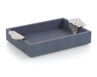 Ursa Gypsy Blue Leather Trays - Luxury Living Collection