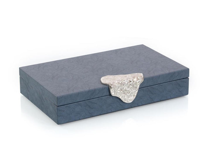Ursa Gypsy Blue Leather Boxes - Luxury Living Collection