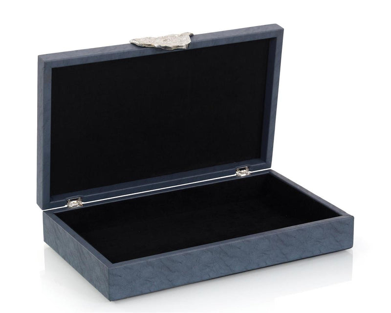 Ursa Gypsy Blue Leather Boxes - Luxury Living Collection