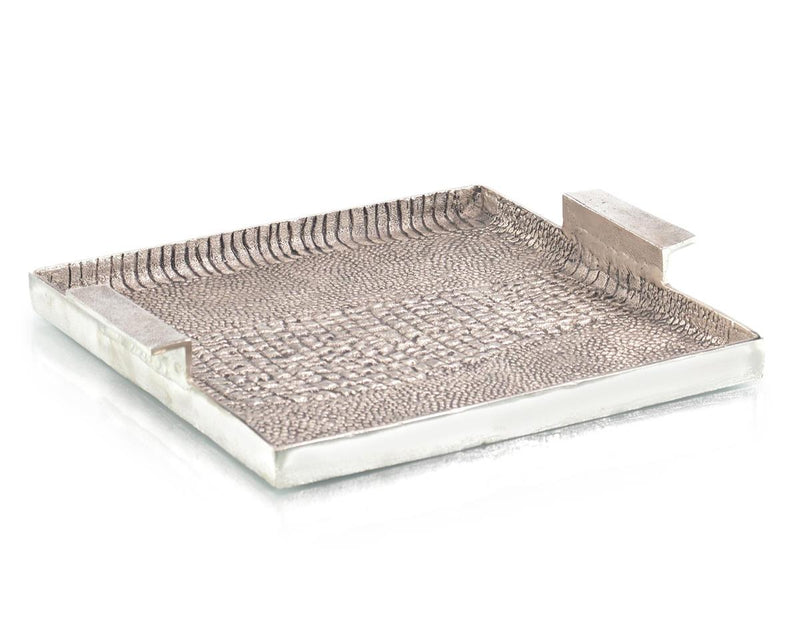 Yuki Alligator Textured Aluminum Trays - Luxury Living Collection
